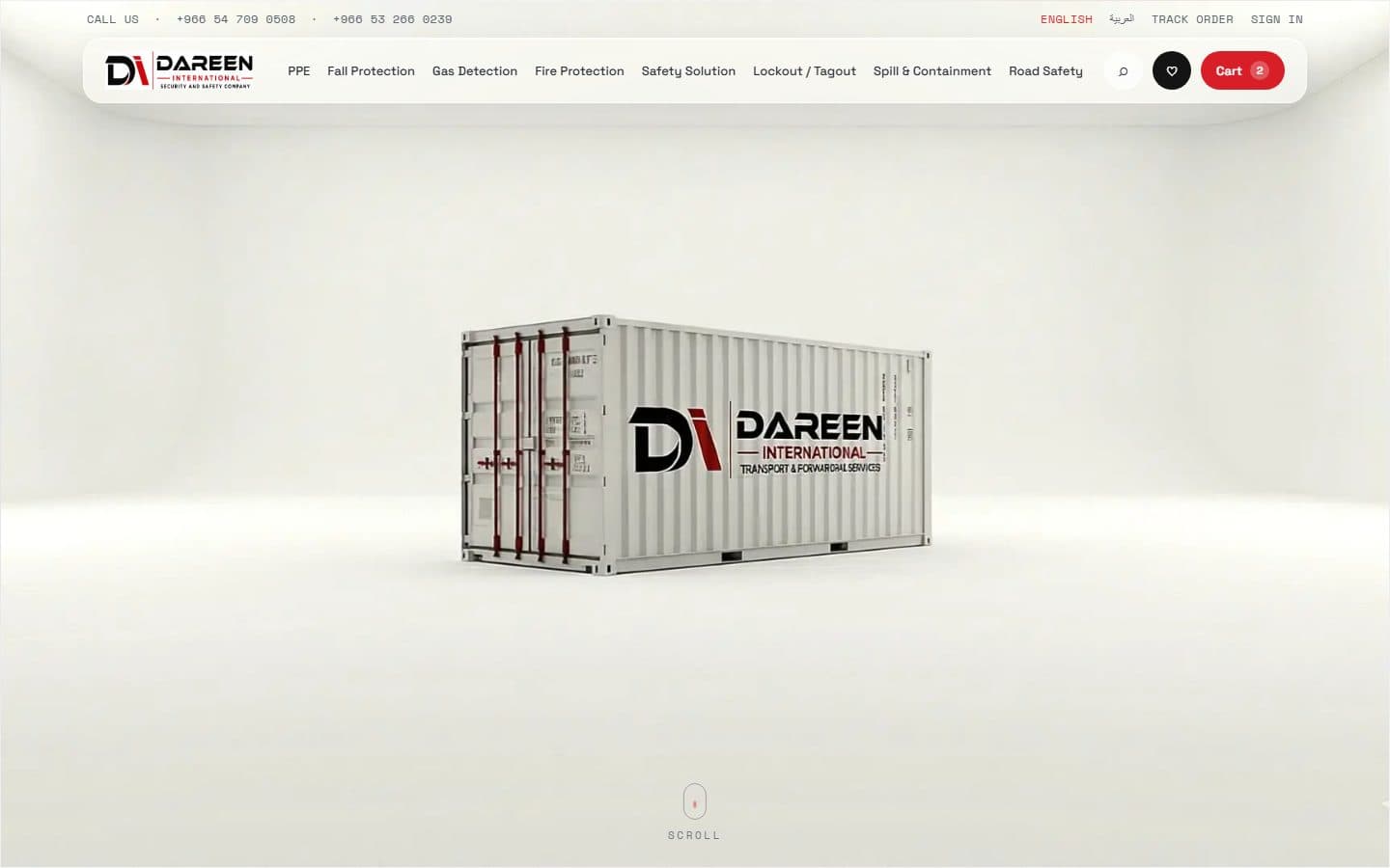 Dareen Arabia bilingual industrial safety catalog — 346 products in English and Arabic, built by Xplico